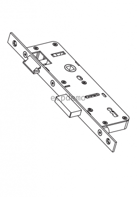 ajtózár 2 pontos 90/25 3cs SZOBA kulccsal